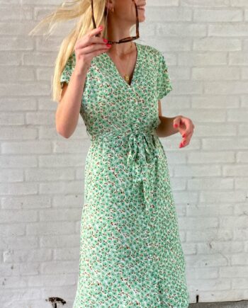 Say Ina Copenhagen Kjole Astrid Mint Green Flower