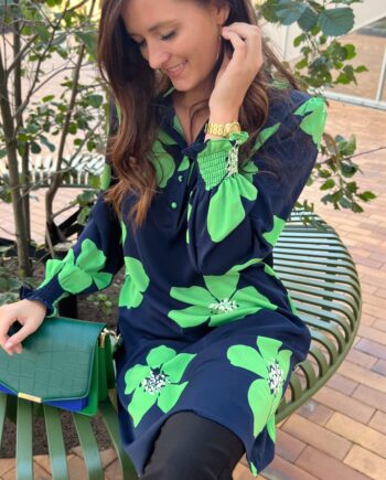 Say Ina Copenhagen Kjole Augusta Green Flower