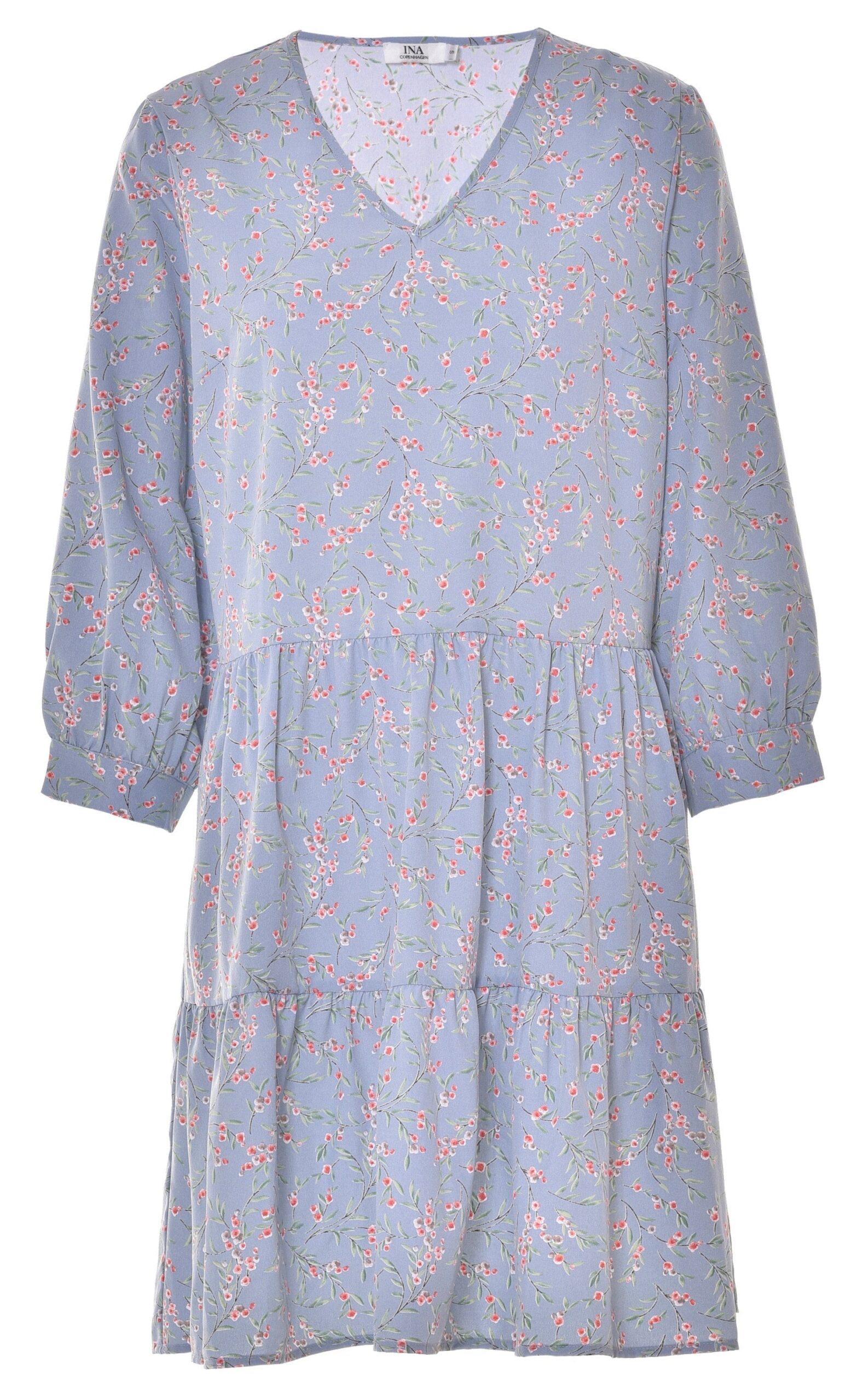 Say Ina Copenhagen Kjole Camille Blue Rose Flower