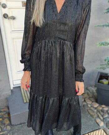 Say Ina Copenhagen Kjole Christel Black    Lurex Stripes