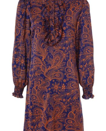 Say Ina Copenhagen Kjole Cilla Navy Orange
