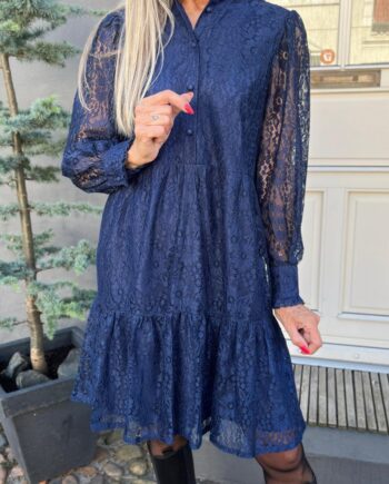 Say Ina Copenhagen Kjole Dalia Navy Blue