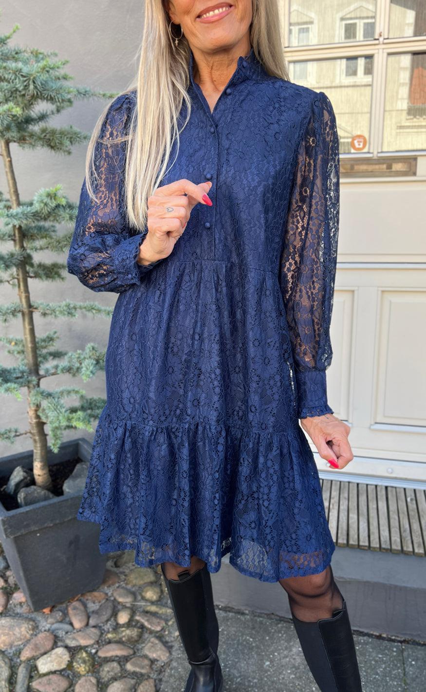 Say Ina Copenhagen Kjole Dalia Navy Blue