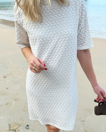 Say Ina Copenhagen Kjole Diana White Zig Zag