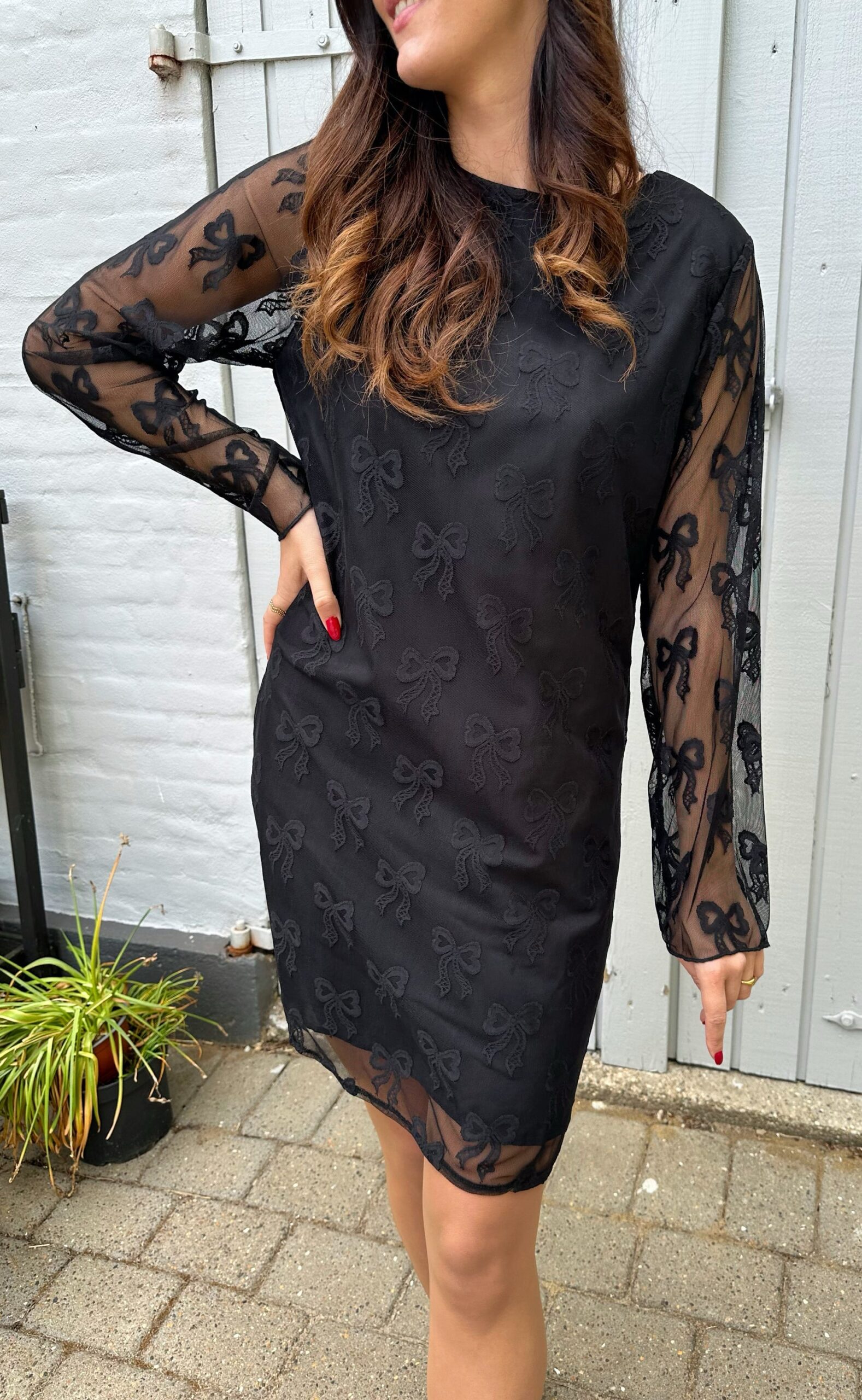 Say Ina Copenhagen Kjole Dreamy Bow Dress Black Bows