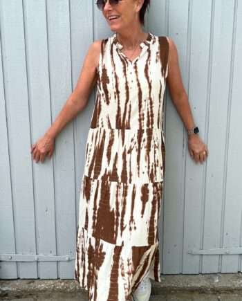 Say Ina Copenhagen Kjole Ella Sl Chocolate Tie Dye