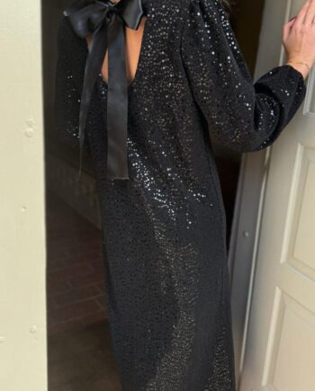 Say Ina Copenhagen Kjole Fia Long Black Sequin