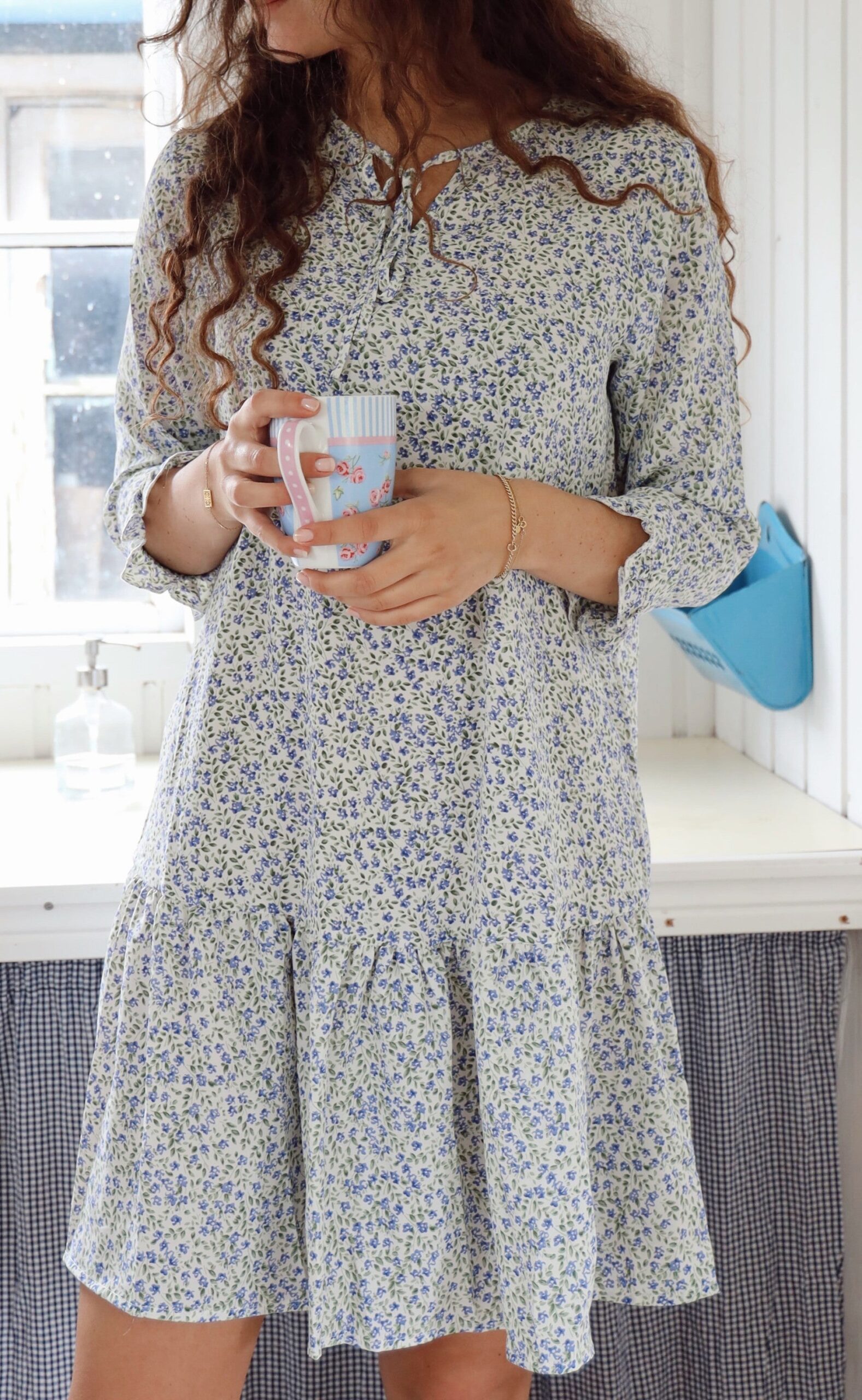 Say Ina Copenhagen Kjole Freja Blue Flower