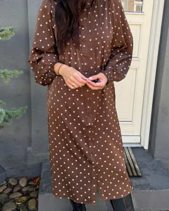Say Ina Copenhagen Kjole Liara Dark Brown    White Dots