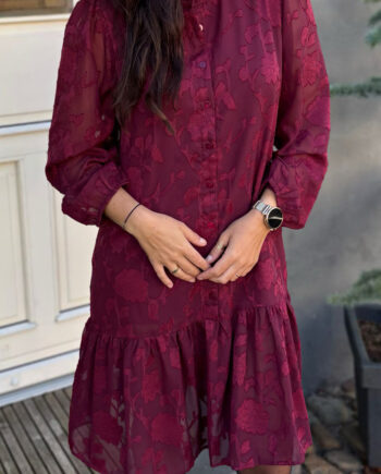 Say Ina Copenhagen Kjole Luna Bordeaux Flower