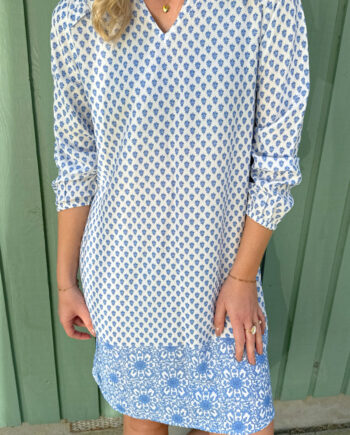 Say Ina Copenhagen Kjole Mira Blue Printed