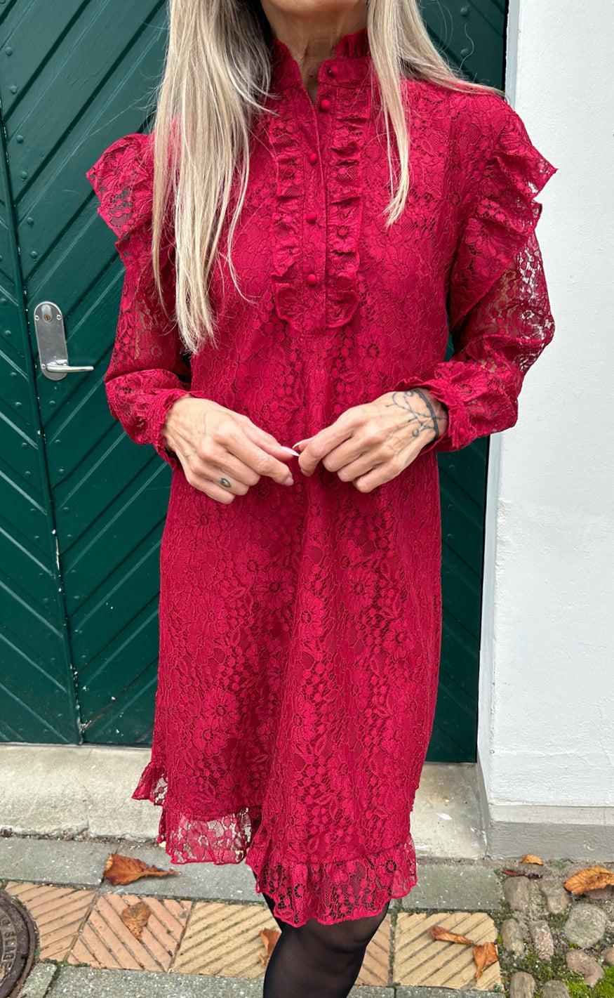 Say Ina Copenhagen Kjole Pia Lace Bordeaux