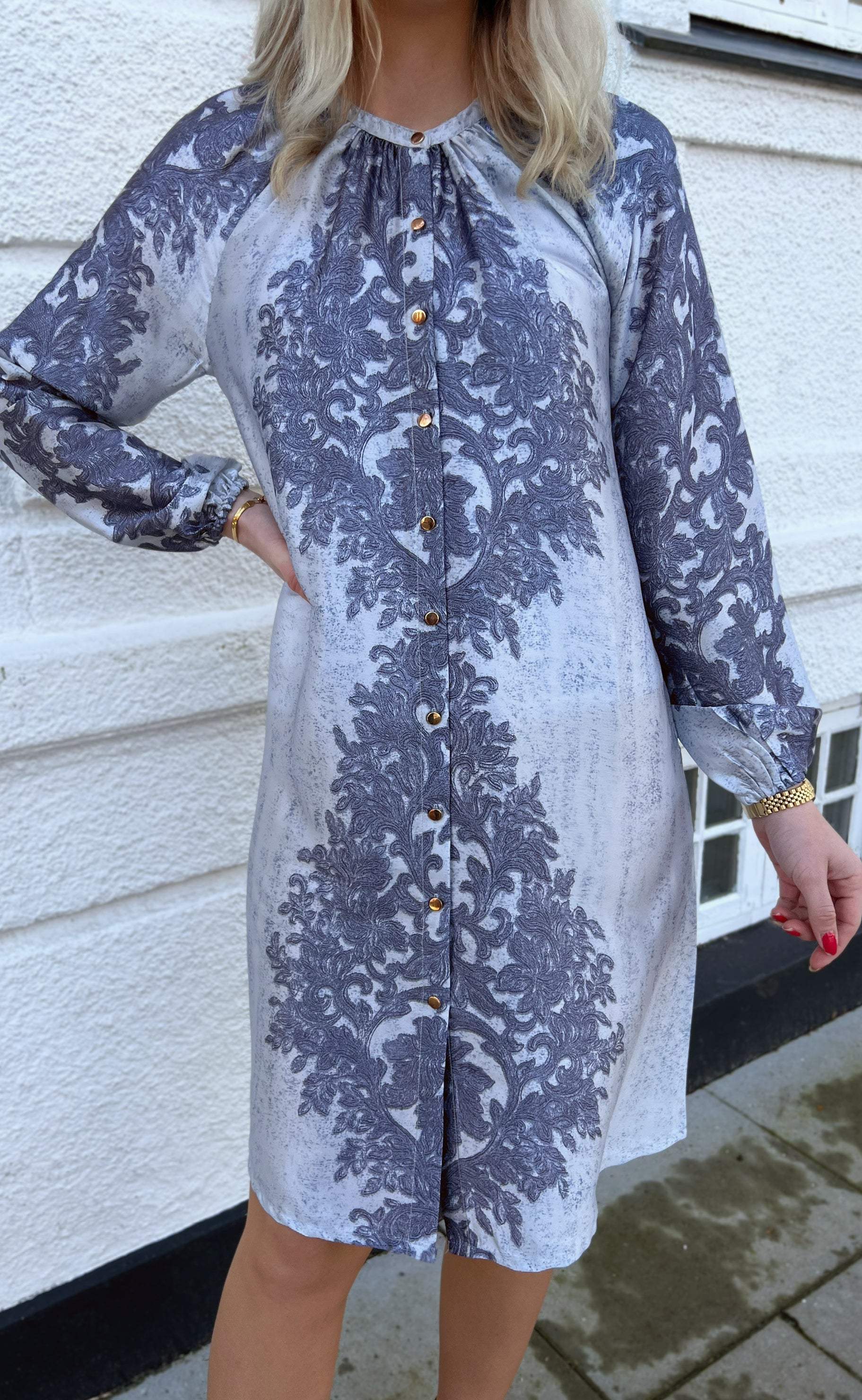 Say Ina Copenhagen Kjole Rita Grey Paisley