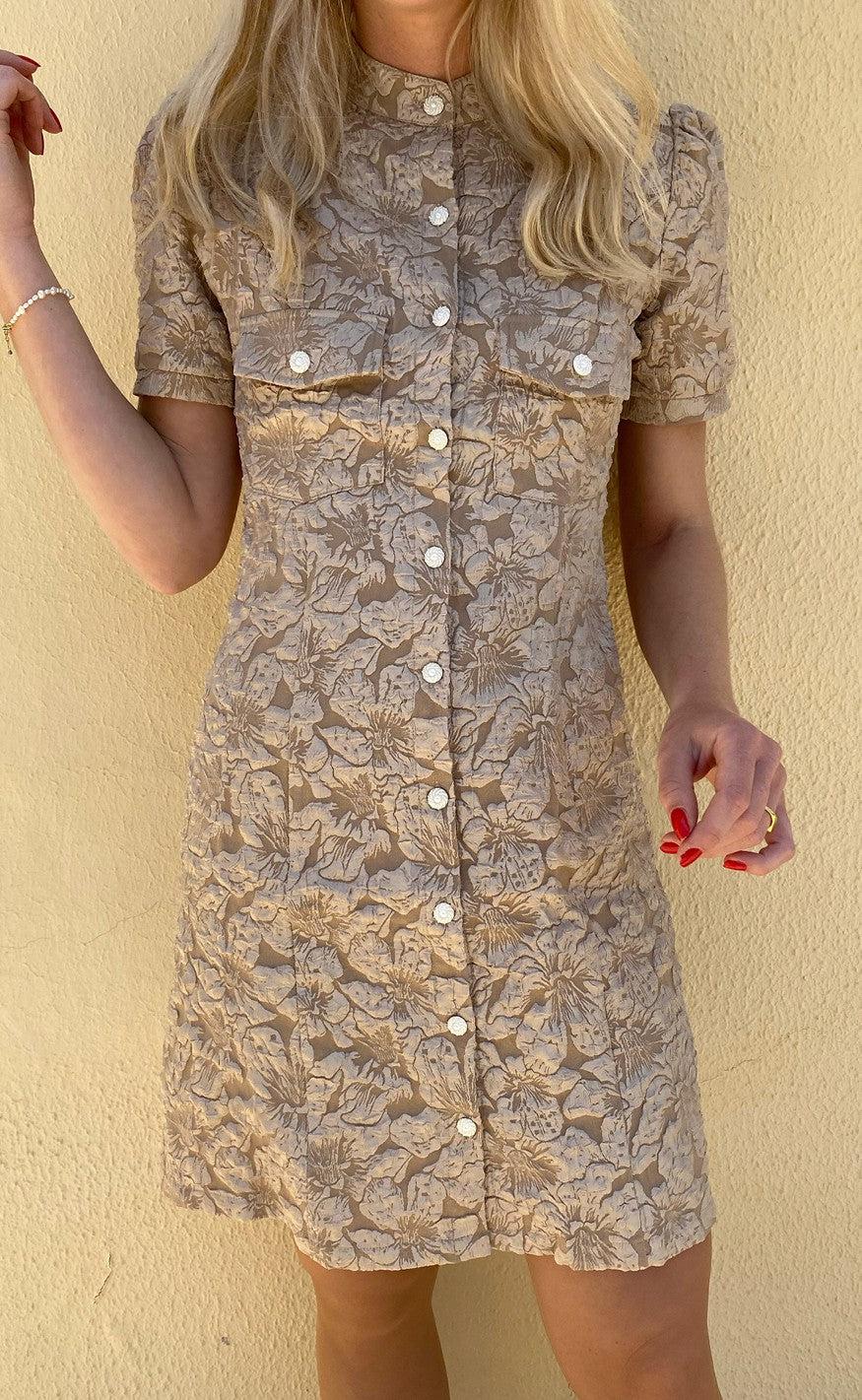 Say Ina Copenhagen Kjole Sisse Shiny Beige