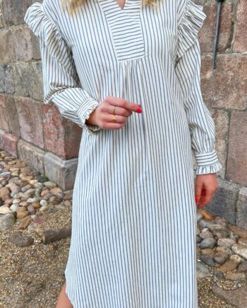 Say Ina Copenhagen Kjole Wilja White Blue Stripes