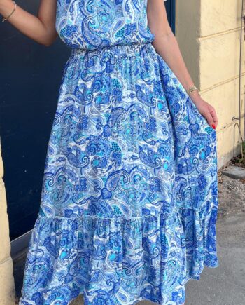 Say Ina Copenhagen Nederdel Hanna Blue Paisley