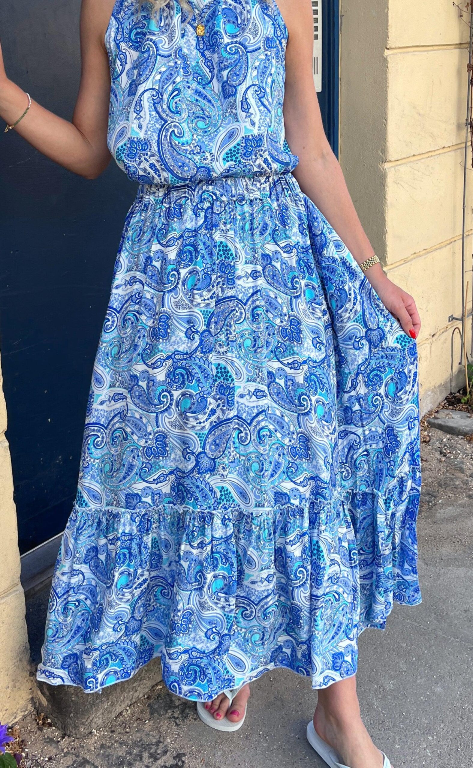 Say Ina Copenhagen Nederdel Hanna Blue Paisley