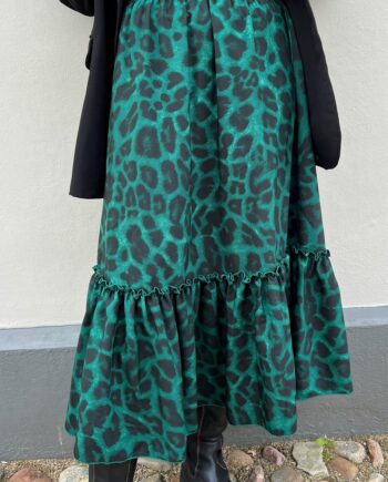 Say Ina Copenhagen Nederdel Hanna Green Leopard