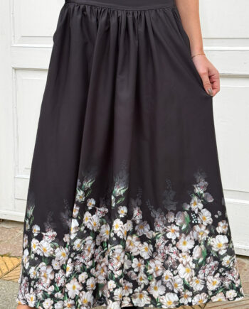 Say Ina Copenhagen Nederdel Lucia Black    Flowers