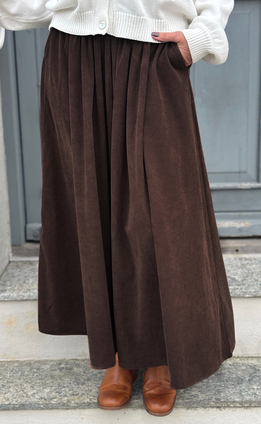 Say Ina Copenhagen Nederdel Lucia Brown Corduroy