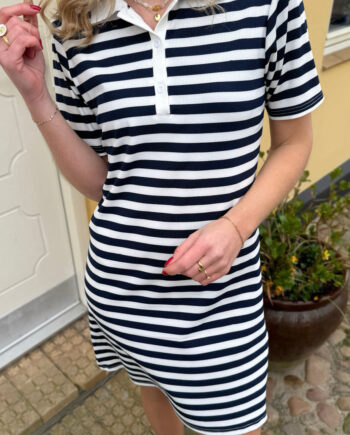 Say Ina Copenhagen Polo Kjole Pamela Navy Striped
