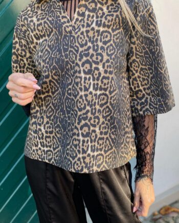 Say Ina Copenhagen Polo   Skjorte Patricia Leopard