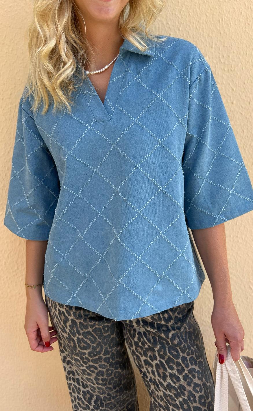 Say Ina Copenhagen Polo Skjorte Patricia Trendy Denim