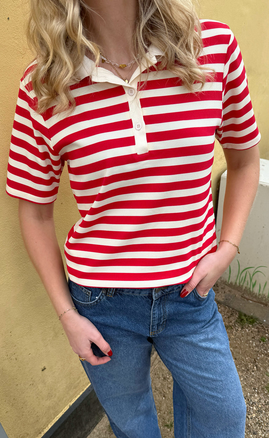 Say Ina Copenhagen Polo -shirt Pamela Summer Red Striped