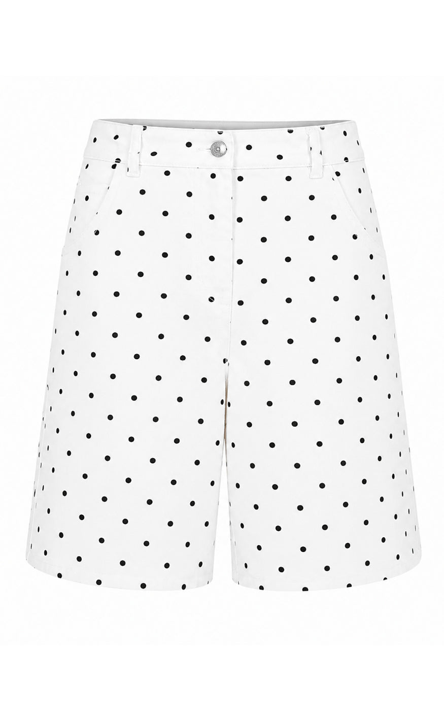 Say Ina Copenhagen Sanna Shorts White Black Dots