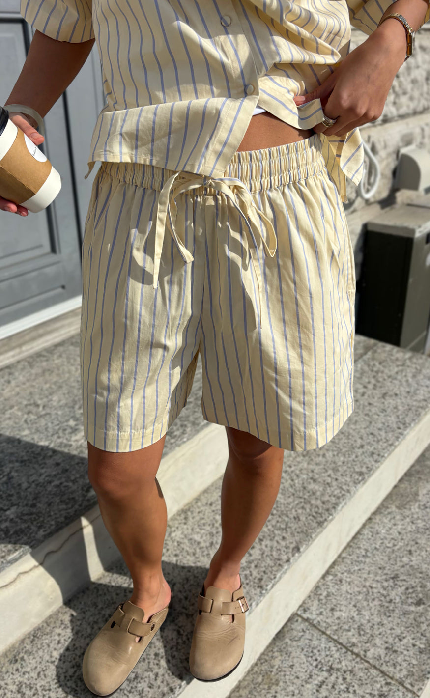 Say Ina Copenhagen Shorts Marika Yellow Striped
