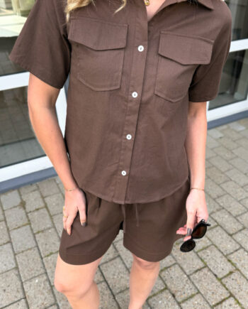 Say Ina Copenhagen Skjorte Amalie Sl Chocolate Brown