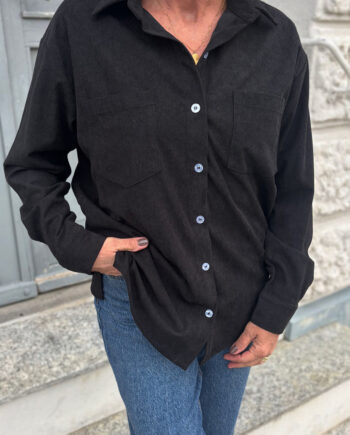 Say Ina Copenhagen Skjorte Carina Black Corduroy