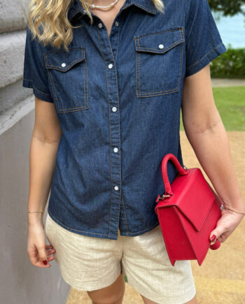 Say Ina Copenhagen Skjorte Detia Summer Denim Blue