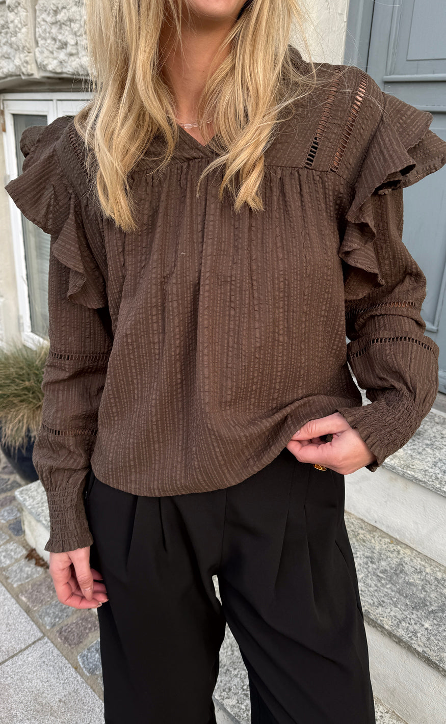Say Ina Copenhagen Skjorte Ditte Dark Brown
