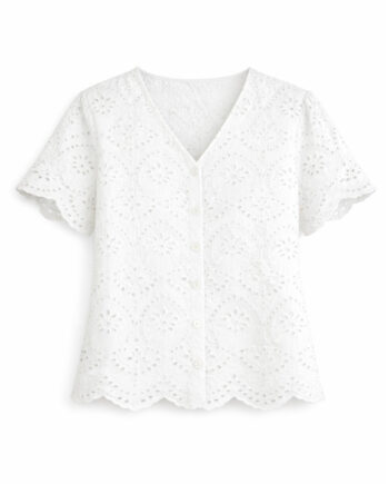 Say Ina Copenhagen Skjorte Emilia Embroidery White
