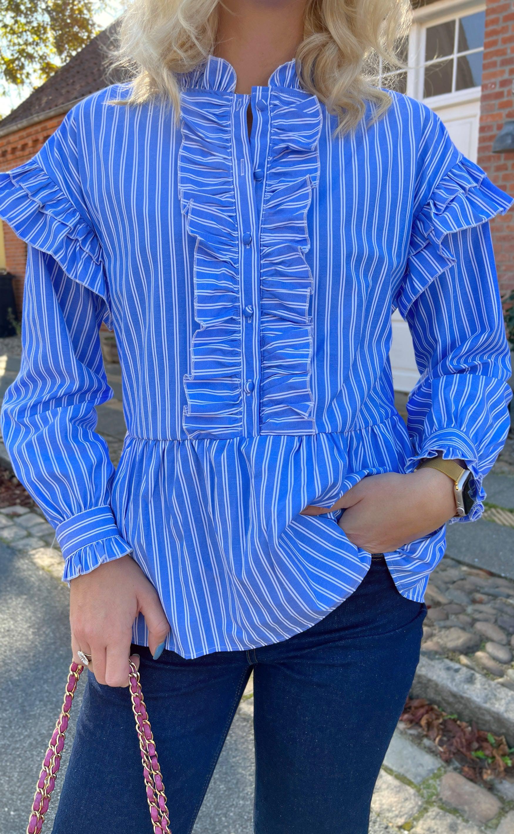 Say Ina Copenhagen Skjorte Frida Dark Blue Striped