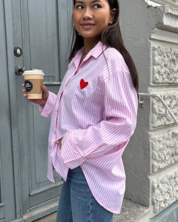 Say Ina Copenhagen Skjorte Heart Pink Striped