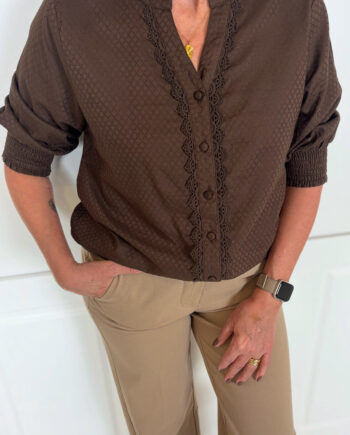 Say Ina Copenhagen Skjorte Malou Sl Dark Brown