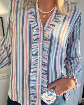 Say Ina Copenhagen Skjorte Naya Colorful Stripes    Lurex