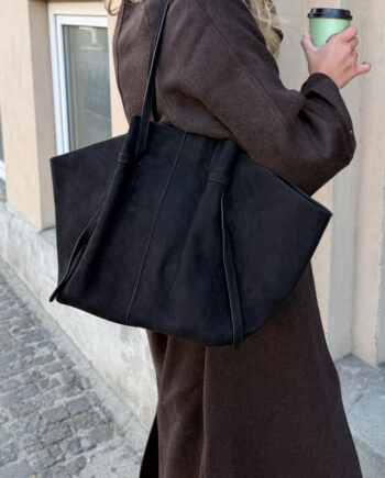 Say Ina Copenhagen Taske Amanda Black Faux Suede