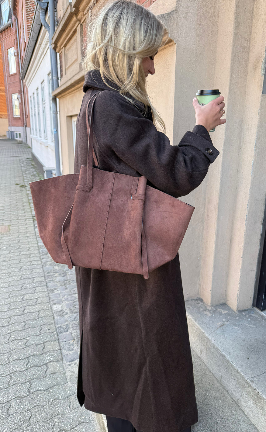 Say Ina Copenhagen Taske Amanda Brown Faux Suede