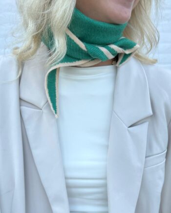 Say Ina Copenhagen Tørklæde Paris Triangle Green   Beige