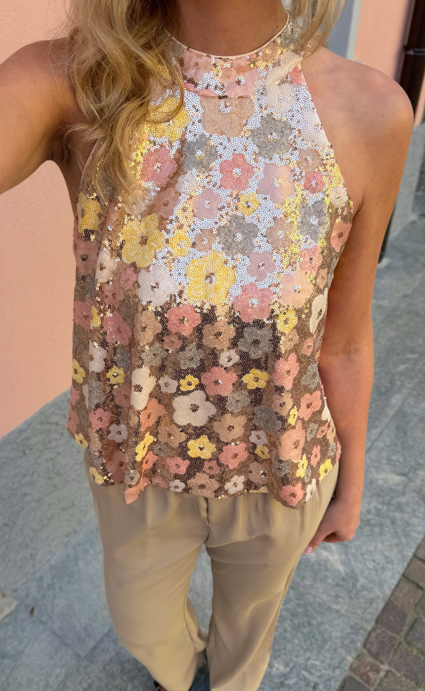 Say Ina Copenhagen Top Ava Summer Sequin Flowers