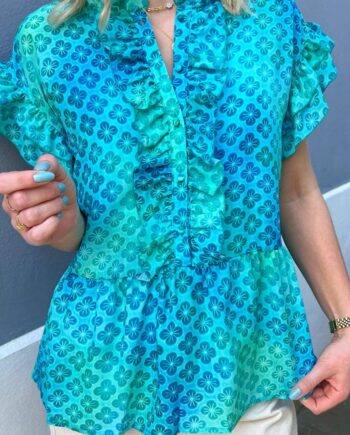Say Ina Copenhagen Top Freya Aqua