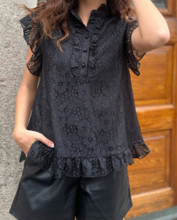 Say Ina Copenhagen Top Pia Lace Black