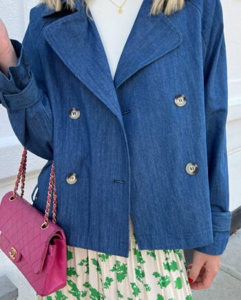 Say Ina Copenhagen Trenchcoat   Jakke Silje Denim Blue