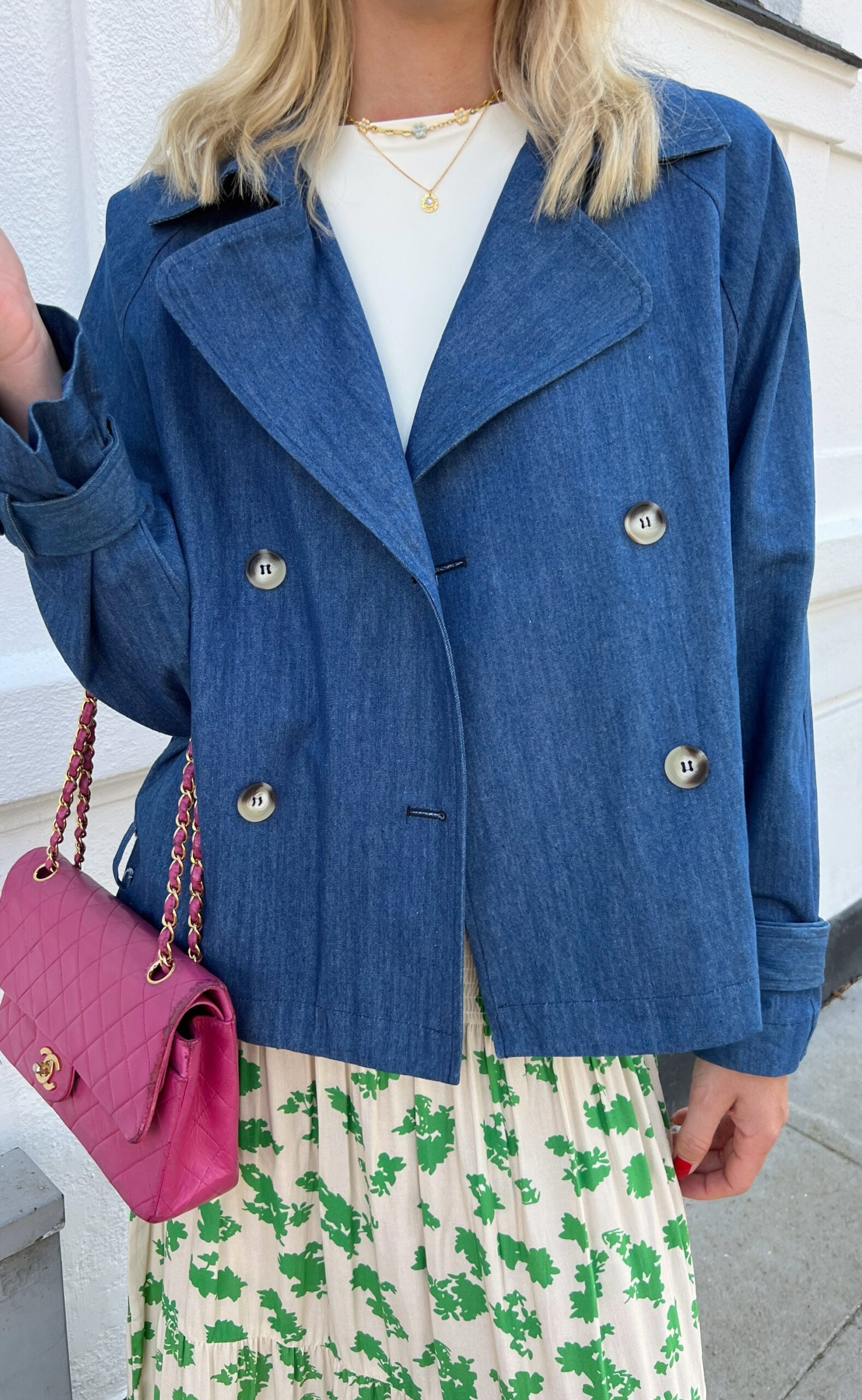 Say Ina Copenhagen Trenchcoat Jakke Silje Denim Blue