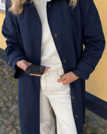 Say Ina Copenhagen Trenchcoat Louisa Long Navy Blue