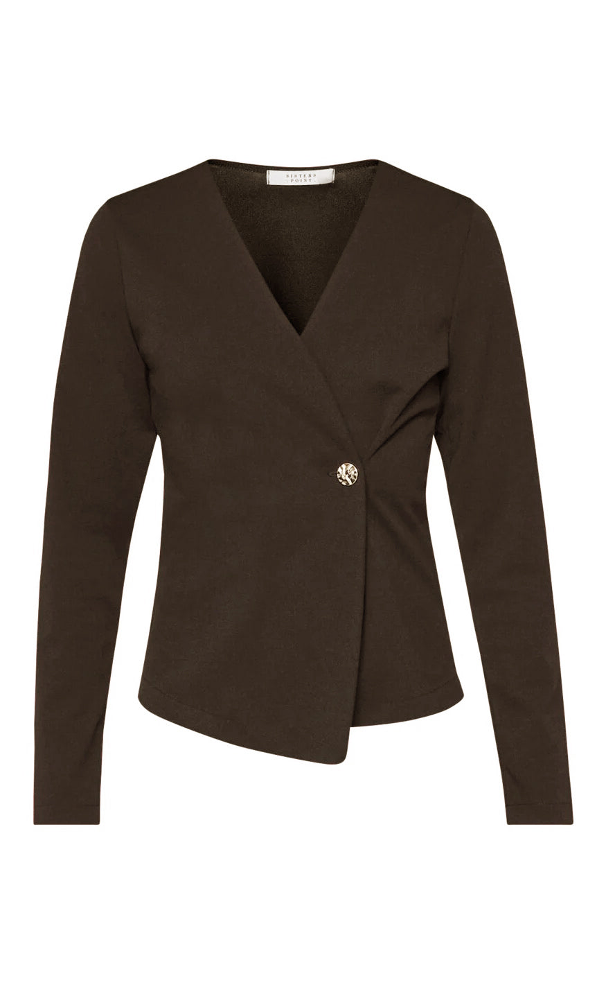 Sisters Point Bluse Gevela Ls Chocolate