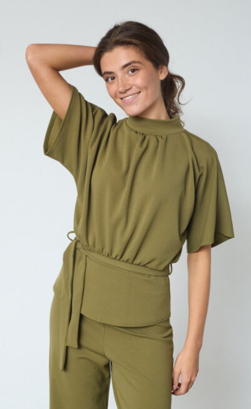 Sisters Point Bluse Girl-top6 Martini Olive